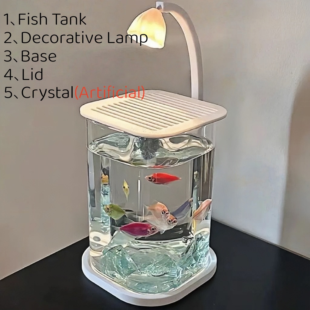 Aquarium Fish Low Maintenance - حوض أسماك صغير بدون إطار مع