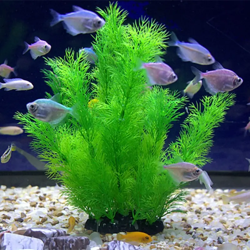 Aquarium Fish Only - نباتات ديكور حوض السمك الاصطناعية تحت