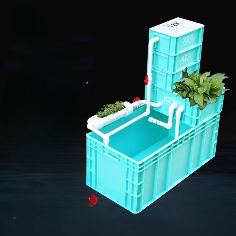 Aquarium Fish Low Maintenance - حوض سلاحف مع فلتر مدمج، مأوى