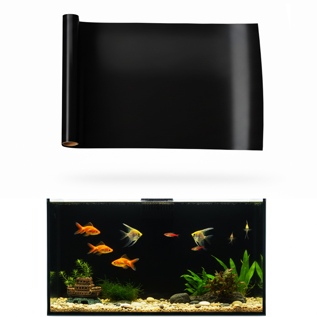 Aquarium Fish Poster - خلفية حوض السمك لاصقة ثابتة باللونين