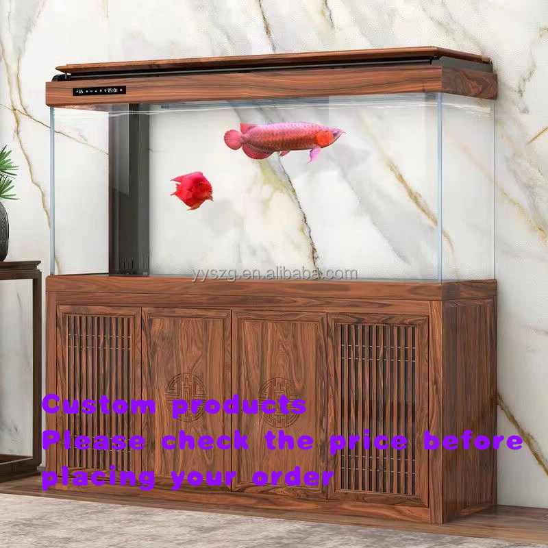 Aquarium Fish Live - حوض سمك زجاجي مستطيل فاخر مخصص