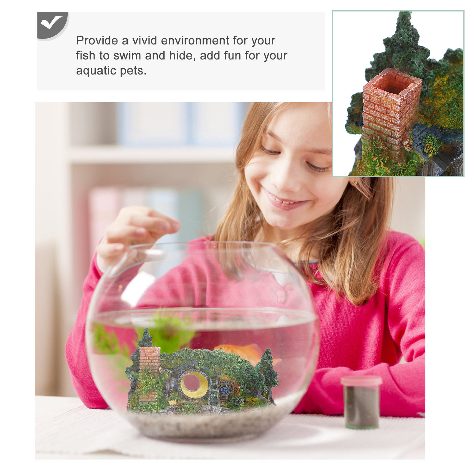 Aquarium Fish Low Maintenance - قطعة واحدة من زينة حوض السمك