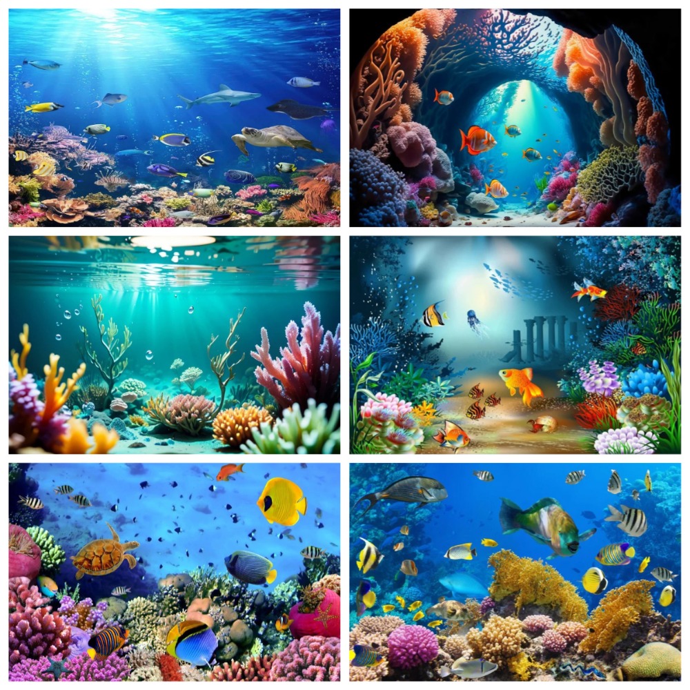 خلفية تصوير بتصميم عالم تحت ال - مراجعة Aquarium Fish World وسعره