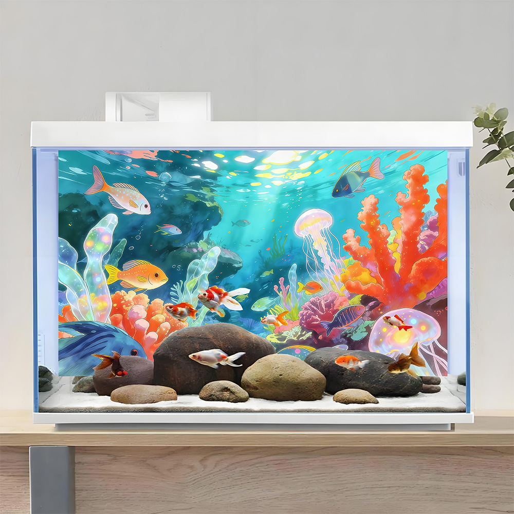 خلفية حوض السمك، خلفية لحوض ال - مراجعة Aquarium Fish World وسعره