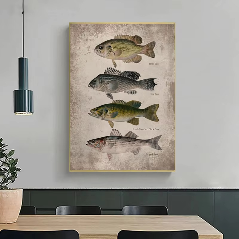 أنواع خمر من الأسماك بحيرة الب - مراجعة Aquarium Fish Poster وسعره