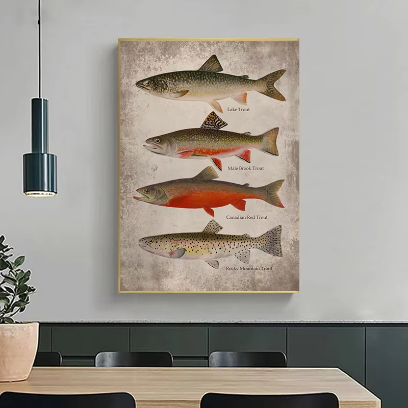 أنواع خمر من الأسماك بحيرة الب - مراجعة Aquarium Fish Poster وسعره