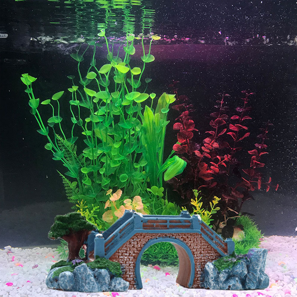 زينة حوض السمك على شكل جسر من  - مراجعة Aquarium Fish Bridge وسعره