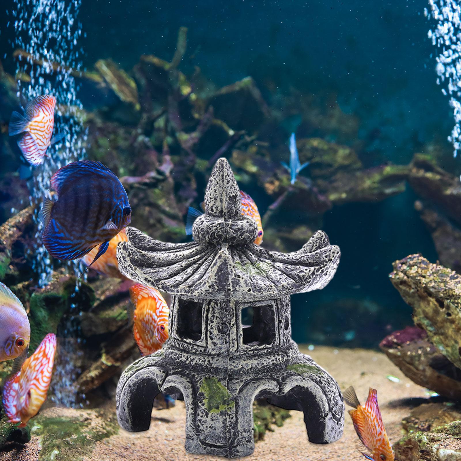 زخرفة مصباح حجر الحوض ، زخرفة  - مراجعة Aquarium Fish Only وسعره