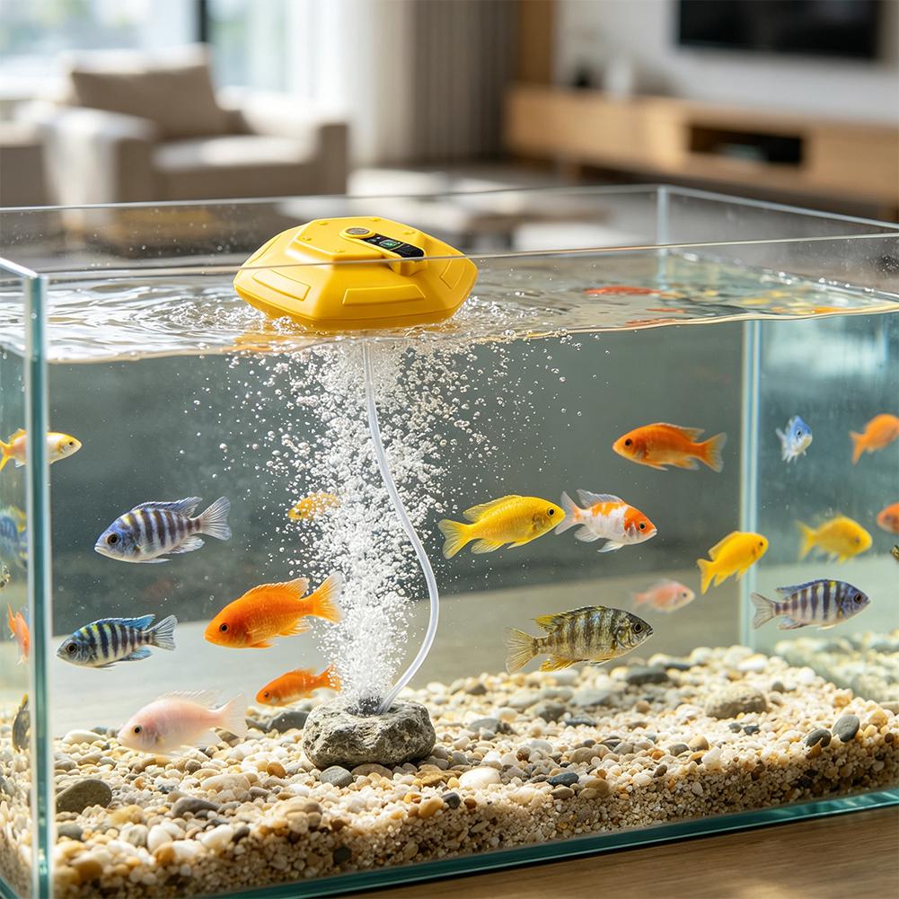 مضخة أكسجين لاسلكية قابلة لإعا - مراجعة Aquarium Fish Care وسعره