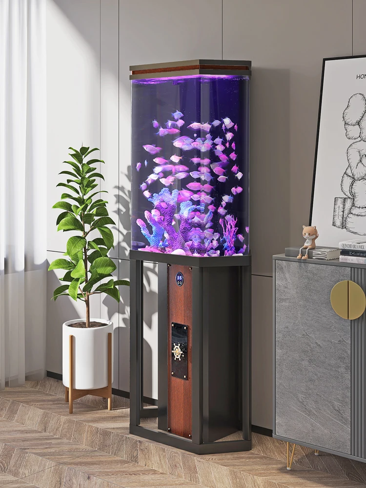 حوض سمك دائري صغير لغرفة المعي - مراجعة Aquarium Fish Live وسعره