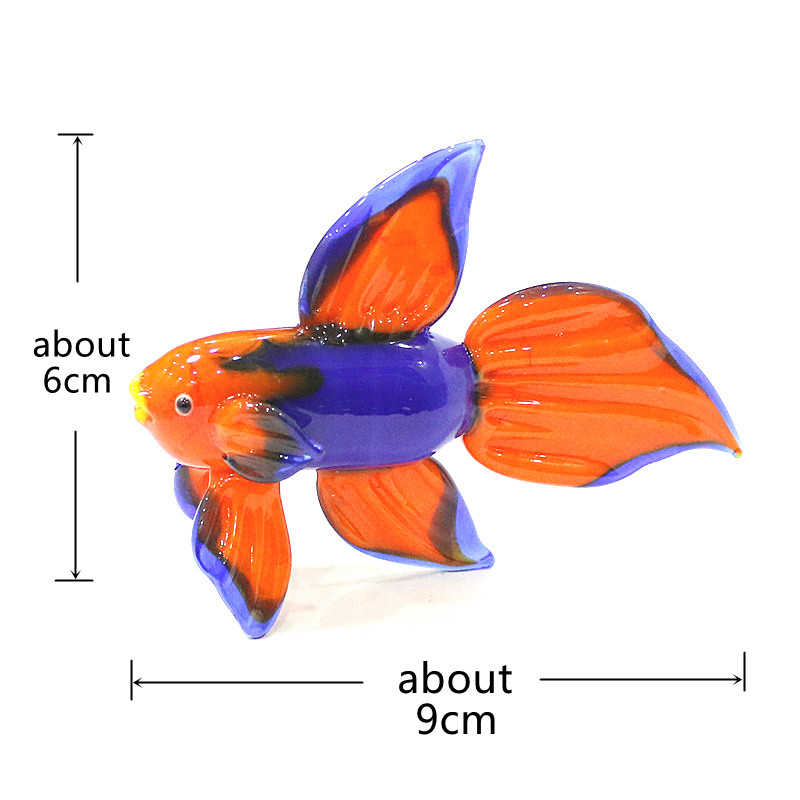البرتقال زجاج مورانو الأسماك ا - مراجعة Aquarium Fish Live وسعره