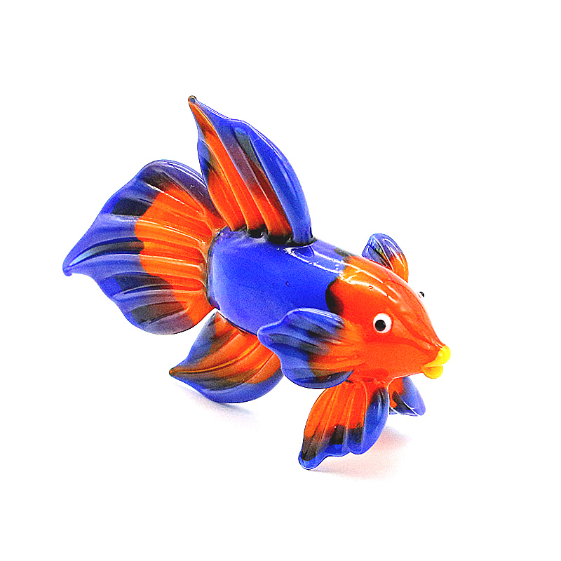 البرتقال زجاج مورانو الأسماك ا - مراجعة Aquarium Fish Live وسعره