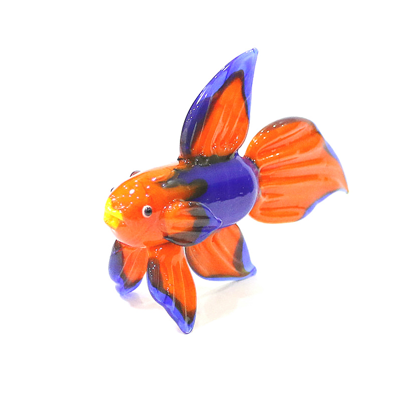 البرتقال زجاج مورانو الأسماك ا - مراجعة Aquarium Fish Live وسعره