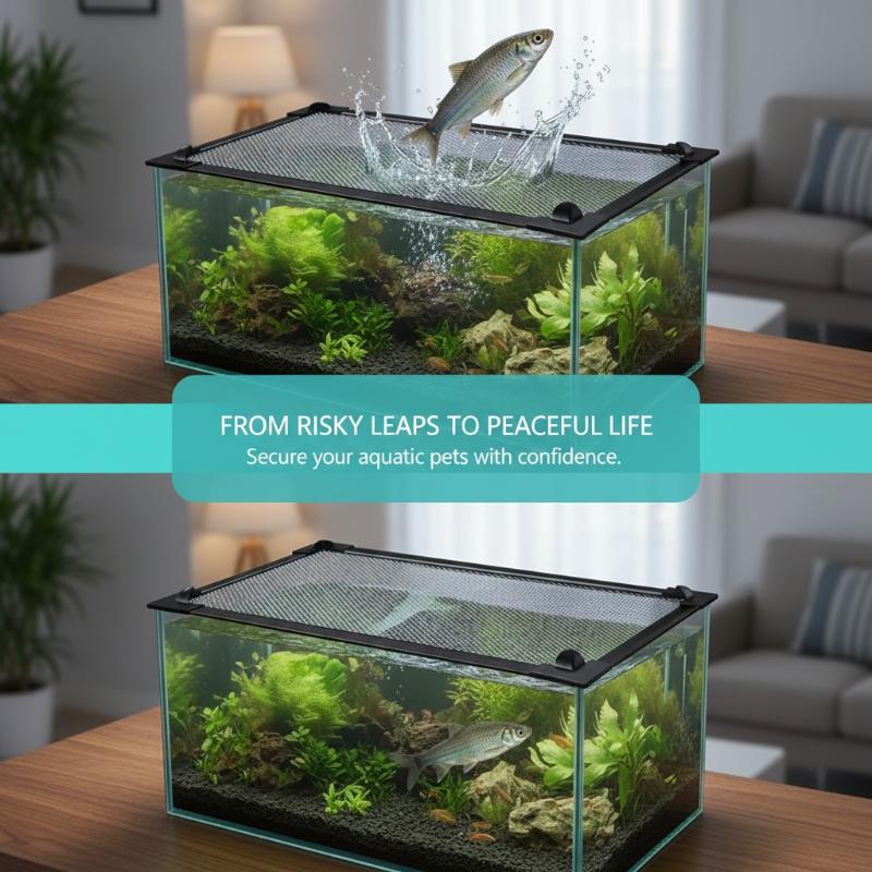 غطاء شبكي مغناطيسي مضاد للقفز  - مراجعة Aquarium Fish Jump Guard وسعره
