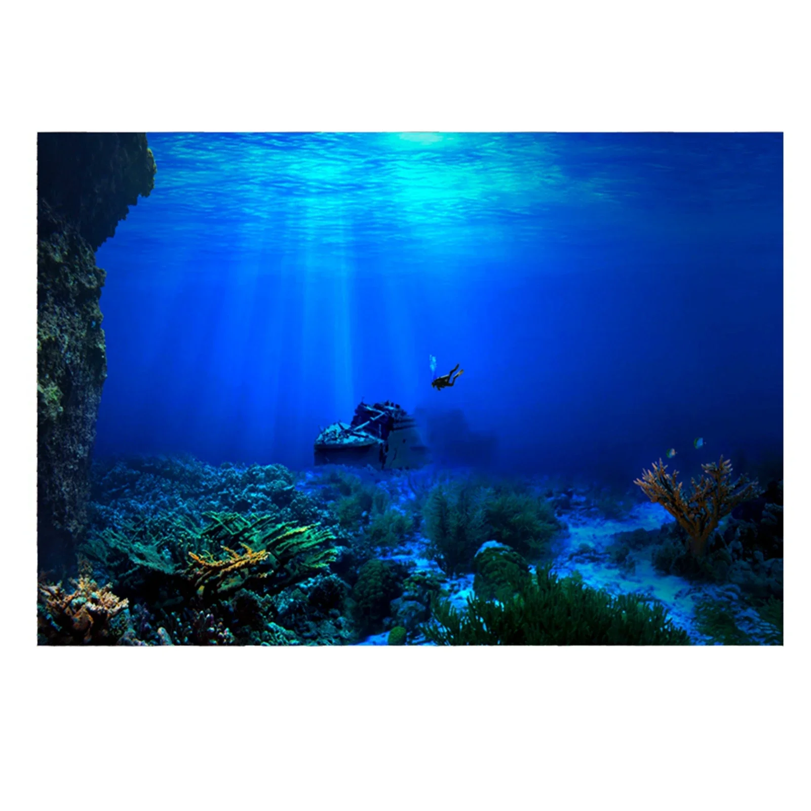 ملصق خلفية لحوض السمك ثلاثي ال - مراجعة Aquarium Fish World وسعره