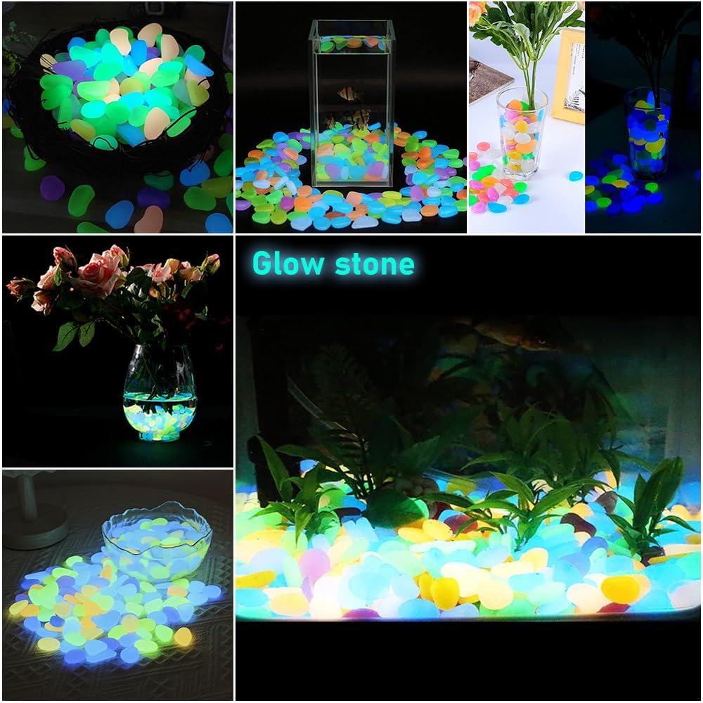 500 قطعة من الحصى المضيء متعدد - مراجعة Aquarium Fish Light وسعره
