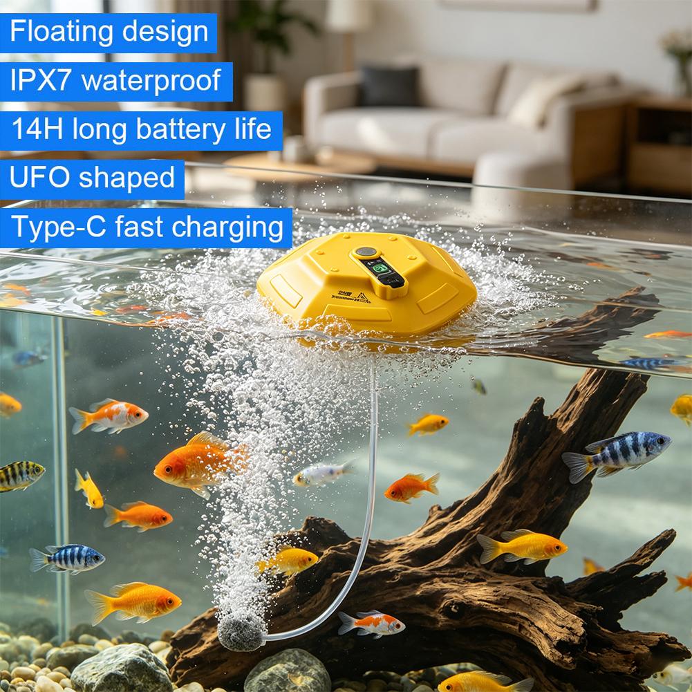 مضخة أكسجين محمولة لأحواض الأس - مراجعة Aquarium Fish Care وسعره