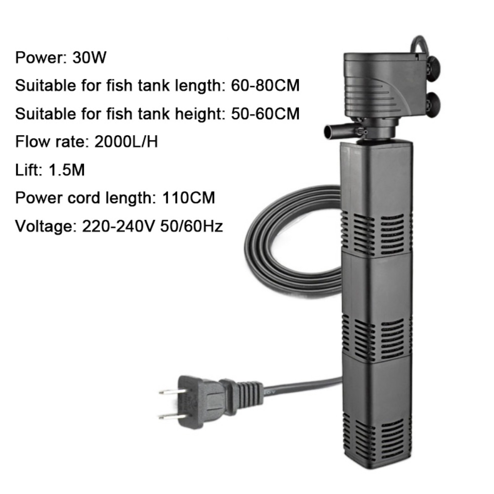 البلاستيك 3 في 1 فلتر خزان الأ - مراجعة Fish Tank Filter Aquarium وسعره