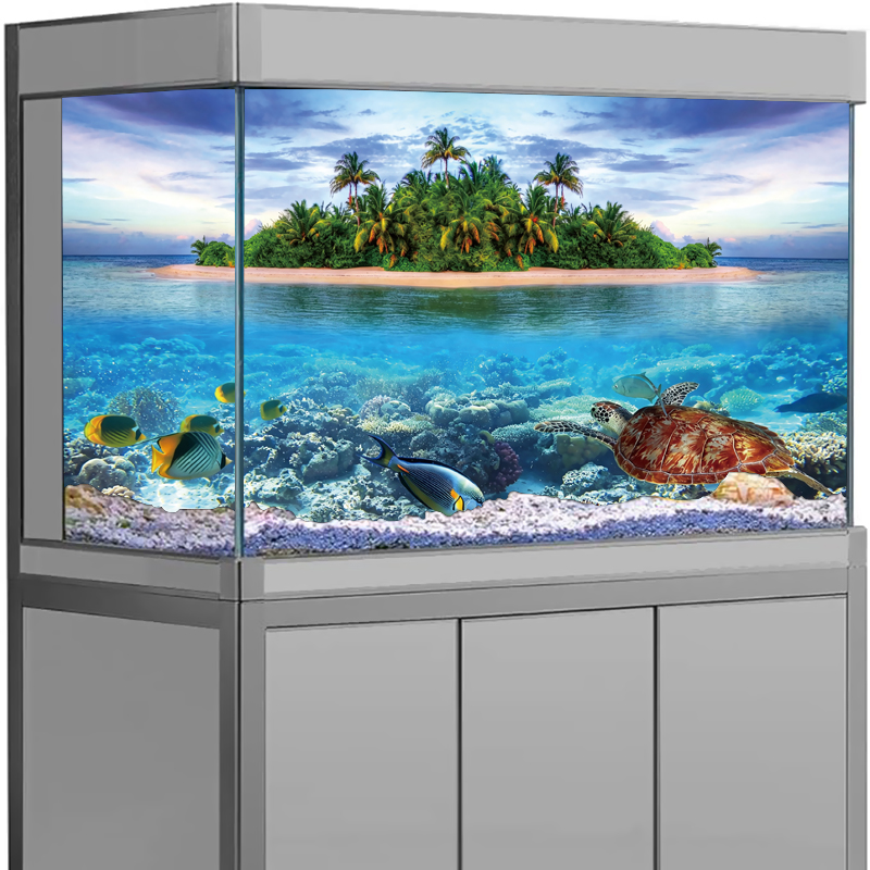 ملصق خلفية ثلاثي الأبعاد لشاطئ - مراجعة Aquarium Fish Poster وسعره