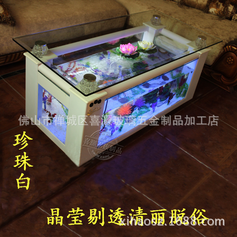 طاولة قهوة على شكل حوض أسماك ب - مراجعة Aquarium Fish Live وسعره