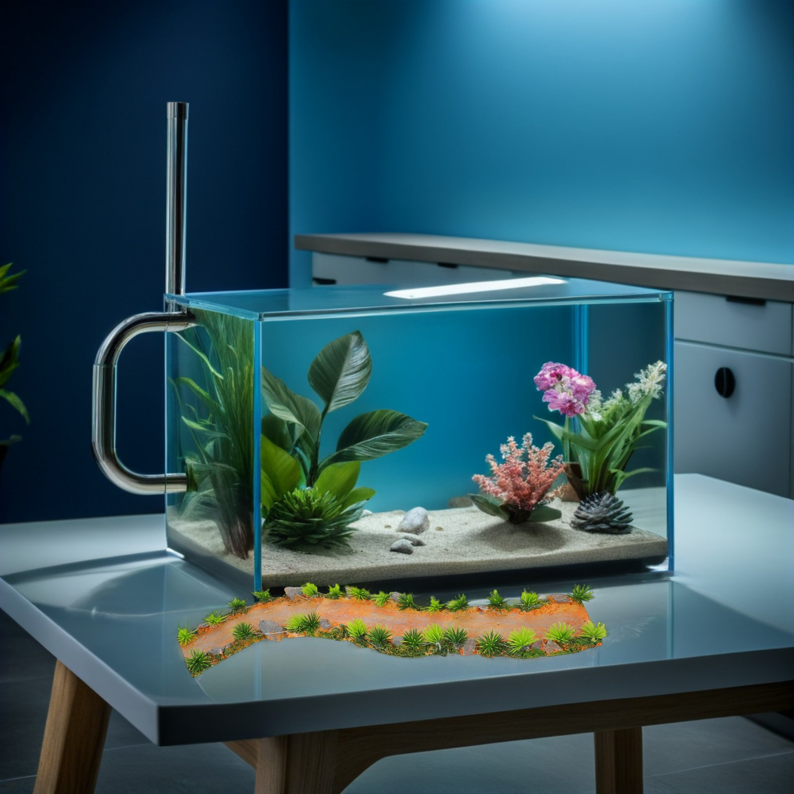3 قطع من زينة حوض السمك: تماثي - مراجعة Aquarium Fish Bridge وسعره
