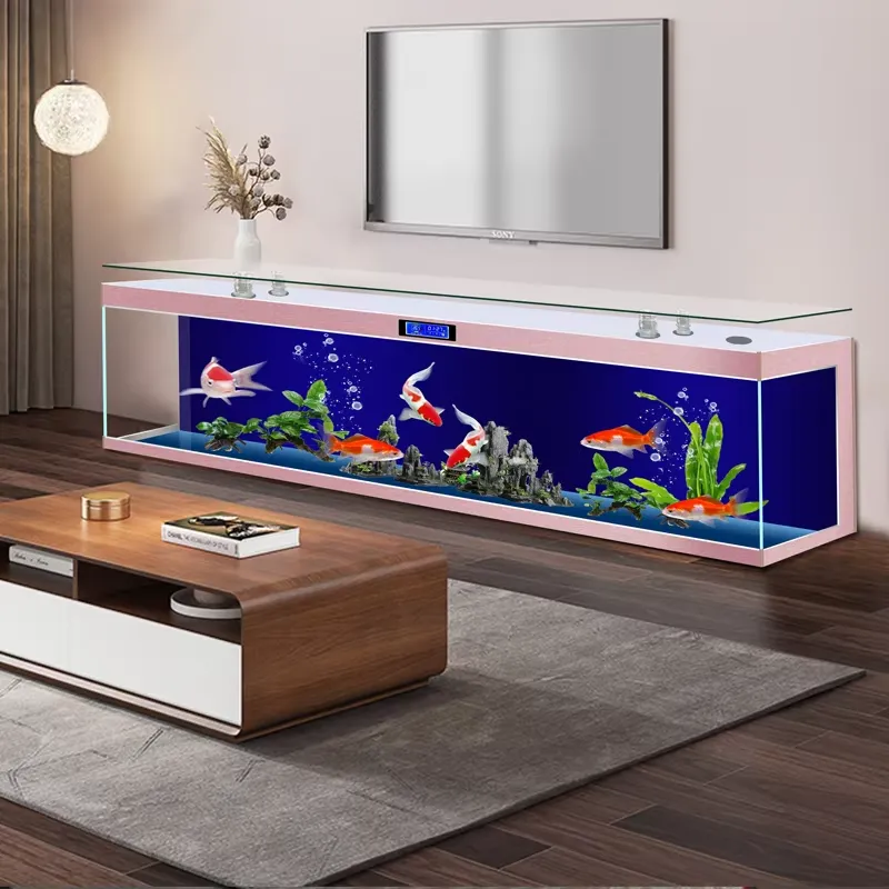 حامل تلفزيون مربع مع حوض سمك ك - مراجعة Aquarium Fish Low Maintenance وسعره