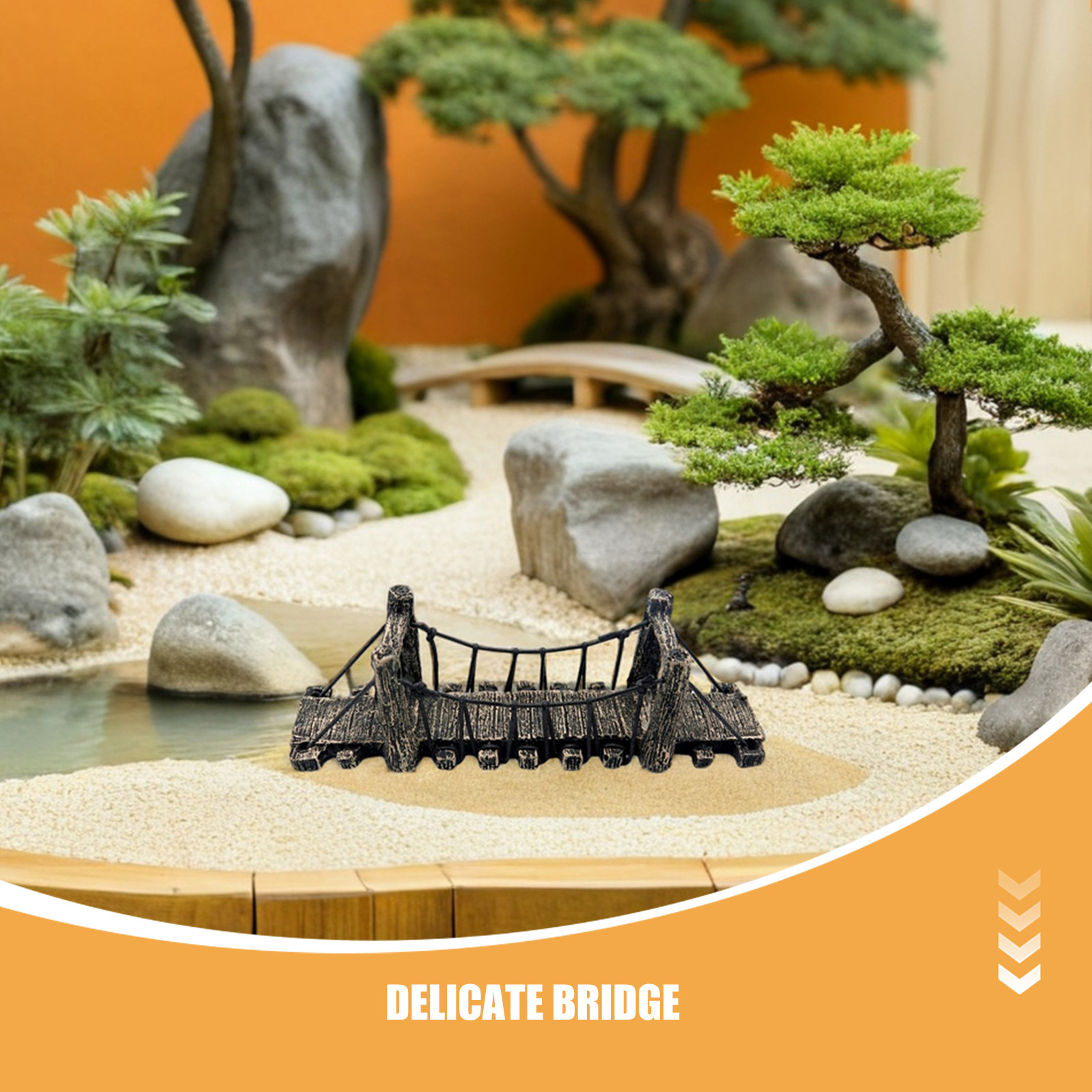 قطعتان من زينة الحديقة والمناظ - مراجعة Aquarium Fish Bridge وسعره